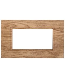 Placca Plastica Quadrata Serie Space 4P Colore Legno Chiaro Compatibile Con Bticino Living Light