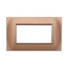 Placca Plastica Quadrata Serie Space 4P Colore Oro Compatibile Con Bticino Living Light