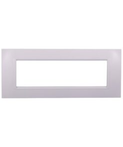 Placca Plastica Quadrata Serie Space 7P Colore Bianco Compatibile Con Bticino Living Light