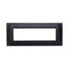 Placca Plastica Quadrata Serie Space 7P Colore Nero Compatibile Con Bticino Living Light