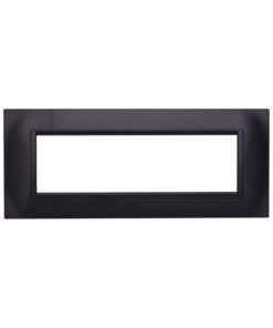 Placca Plastica Quadrata Serie Space 7P Colore Nero Compatibile Con Bticino Living Light
