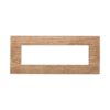 Placca Plastica Quadrata Serie Space 7P Colore Legno Chiaro Compatibile Con Bticino Living Light