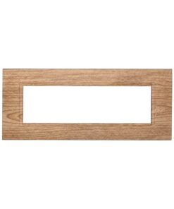 Placca Plastica Quadrata Serie Space 7P Colore Legno Chiaro Compatibile Con Bticino Living Light