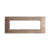 Placca Plastica Quadrata Serie Space 7P Colore Legno Scuro Compatibile Con Bticino Living Light