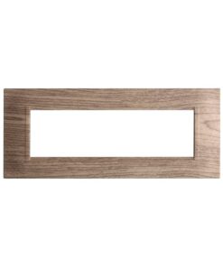 Placca Plastica Quadrata Serie Space 7P Colore Legno Scuro Compatibile Con Bticino Living Light