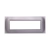 Placca Plastica Quadrata Serie Space 7P Colore Silver Compatibile Con Bticino Living Light