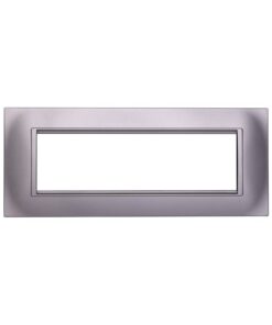 Placca Plastica Quadrata Serie Space 7P Colore Silver Compatibile Con Bticino Living Light