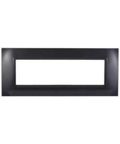 Placca Plastica Quadrata Serie Space 7P Colore Acciaio Scuro Compatibile Con Bticino Living Light