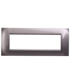 Placca Plastica Quadrata Serie Space 7P Colore Titanio Compatibile Con Bticino Living Light