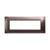 Placca Plastica Quadrata Serie Space 7P Colore Bronzo Compatibile Con Bticino Living Light