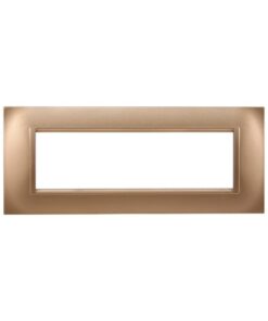 Placca Plastica Quadrata Serie Space 7P Colore Oro Compatibile Con Bticino Living Light
