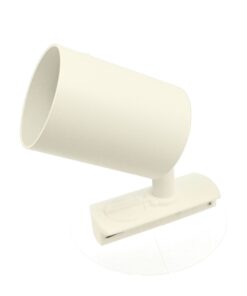 Porta Faretto da Binario Mono Fase, Attacco E27 orientabile e ruotabile, Max 50W 220V, Bianco