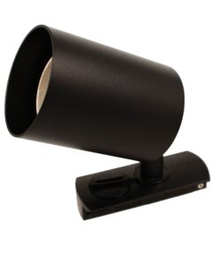 Porta Faretto da Binario Mono Fase, Attacco E27 orientabile e ruotabile, Max 50W 220V, Nero