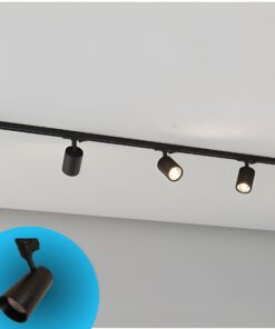 Faro Lampada Led A Binario 30W 2800lm Trifase CCT Angolo Luce 50 Gradi CRI>90 UGR<19 Carcassa Nera 3000K 4000K 6000K 3 In 1 D80X157mm