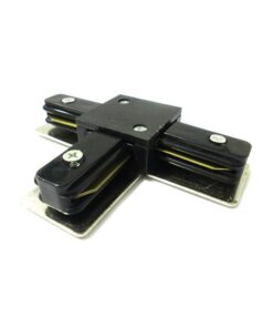 Giunto a T Connettori Per Binario Dei Faretti Led A Binario Modello T Colore Nero Per Mono Fase