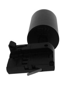 Faretto da binario trifase GU10 orientabile e ruotabile, attacco 4 fili, compatibile con 3 linee di accensione, max 50W, 220V, Nero