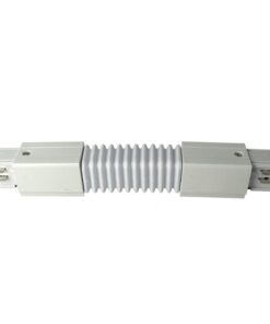 Sistema Illuminazione Binario Trifase Bianco, Binario Connettori Giunti Accessori (Giunto Lineare Lungo Forma I)
