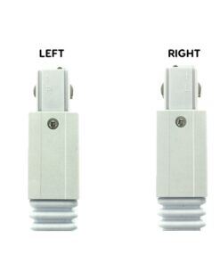 Sistema Illuminazione Binario Trifase Bianco, Binario Connettori Giunti Accessori (Giunto Lineare Lungo Forma I)
