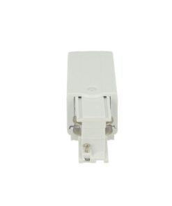 Sistema Illuminazione Binario Trifase Bianco, Binario Connettori Giunti Accessori (Alimentazione Destra+Terminale)