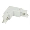 Sistema Illuminazione Binario Trifase Bianco, Binario Connettori Giunti Accessori (Giunto Forma L Sinistro)