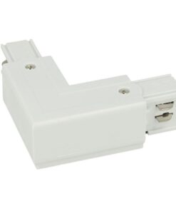 Sistema Illuminazione Binario Trifase Bianco, Binario Connettori Giunti Accessori (Giunto Forma L Sinistro)