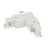Sistema Illuminazione Binario Trifase Bianco, Binario Connettori Giunti Accessori (Giunto Forma L Destro)
