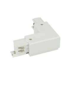 Sistema Illuminazione Binario Trifase Bianco, Binario Connettori Giunti Accessori (Giunto Forma L Destro)
