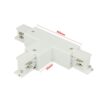 Sistema Illuminazione Binario Trifase Bianco, Binario Connettori Giunti Accessori (Giunto Forma T Destro)