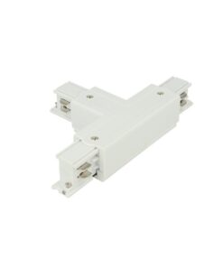 Sistema Illuminazione Binario Trifase Bianco, Binario Connettori Giunti Accessori (Giunto Forma T Destro)