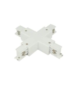 Sistema Illuminazione Binario Trifase Bianco, Binario Connettori Giunti Accessori (Giunto Forma X)