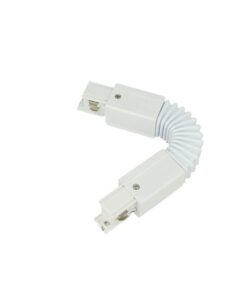 Sistema Illuminazione Binario Trifase Bianco, Binario Connettori Giunti Accessori (Giunto Curvabile)
