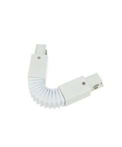 Sistema Illuminazione Binario Trifase Bianco, Binario Connettori Giunti Accessori (Giunto Curvabile)