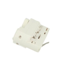 Sistema Illuminazione Binario Trifase Bianco, Binario Connettori Giunti Accessori (Testa Alimentazione Del Faro)