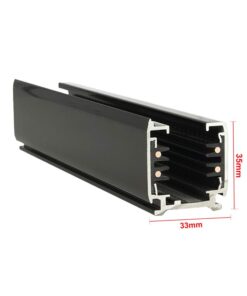 Sistema Illuminazione Binario Trifase Nero, Binario Connettori Giunti Accessori (Binario 3M)