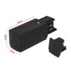 Kit Connettore Alimentazione Destra + Terminale Chiusura Colore Nero Per Binario Guida Trifase CB40203