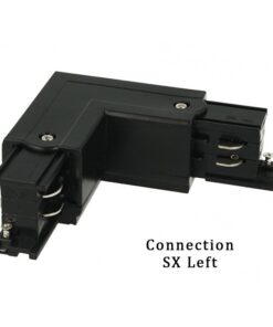 Connettore Giunto Forma L Sinistro Colore Nero Per Barra Sistema Binario Trifase CB40203