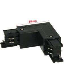 Connettore Giunto Forma L Destro Colore Nero Per Barra Sistema Binario Trifase CB40203