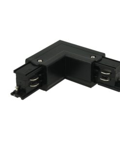 Connettore Giunto Forma L Destro Colore Nero Per Barra Sistema Binario Trifase CB40203