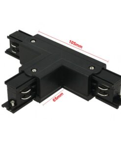 Connettore Giunto Forma T Sinistro Colore Nero Per Barra Sistema Binario Trifase CB40203
