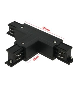 Alternative view of Connettore Giunto Forma T Destro Colore Nero Per Barra Sistema Binario Trifase CB40203