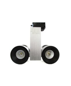 Lampada Faretto Led A Binario Doppio Faro Testa 2X15W Cob Bianco Freddo Orientabile 30W 220V