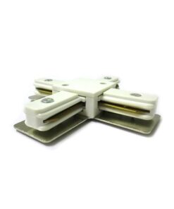 Giunto a X Connettore Per Binario Dei Faretti Led Modello X Colore Bianco Per Mono Fase