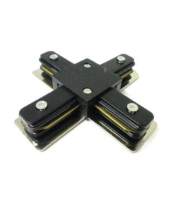 Giunto a X Connettore Per Binario Dei Faretti Led Modello X Colore Nero Per Mono Fase
