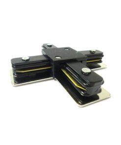 Giunto a X Connettore Per Binario Dei Faretti Led Modello X Colore Nero Per Mono Fase