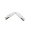Giunto Connettore Curva Flessibile per Binario Mono Fase Colore Bianco Doppia Testa Per Mono Fase