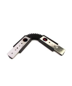 Giunto Connettore Curva Flessibile Per Binario Mono Fase Colore Nero Doppio Teste Per Mono Fase