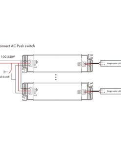 Alternative view of Alimentatore Dimmerabile CV 12V 40W Triac ELV Pulsante N.O. Varialuce Su 220V Per Striscia Led TE-40-12