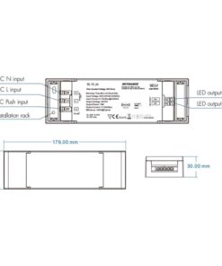 Alimentatore Dimmerabile CV 12V 75W Triac + Pulsante N.O. Varialuce Su 220V Per Striscia Led 12V TE-75-12