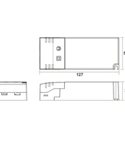 Alimentatore Dimmerabile Con Triac Dimmer Taglio di Fase DC 24V 25W Per Striscia Led 24V DIM24-25