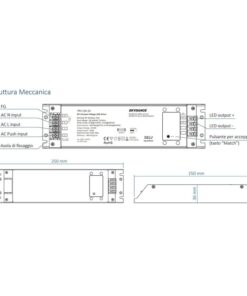 Alimentatore Dimmerabile CV 24V 150W Con Pulsante N.O. e Telecomando RF 2.4G Per Striscia Led 24V PH-150-24